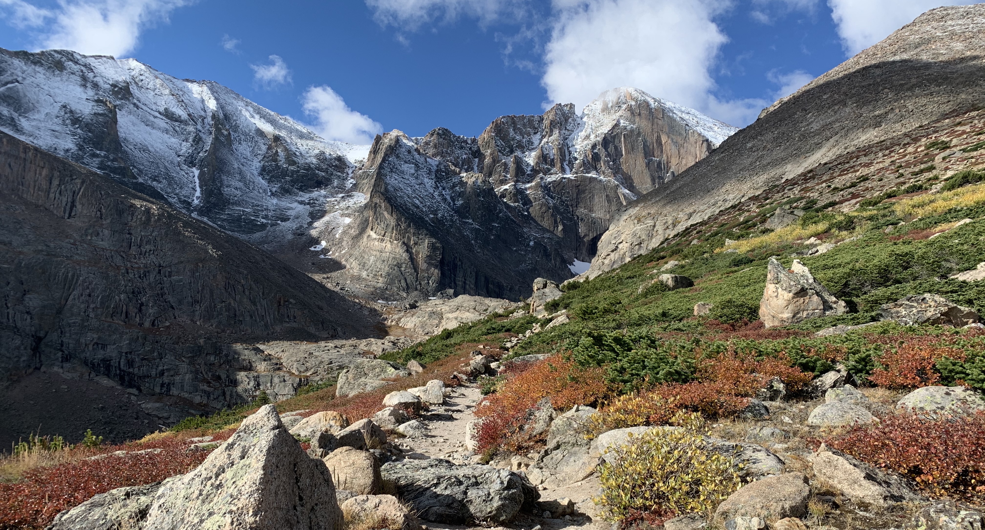 Mountain trail adventure scene