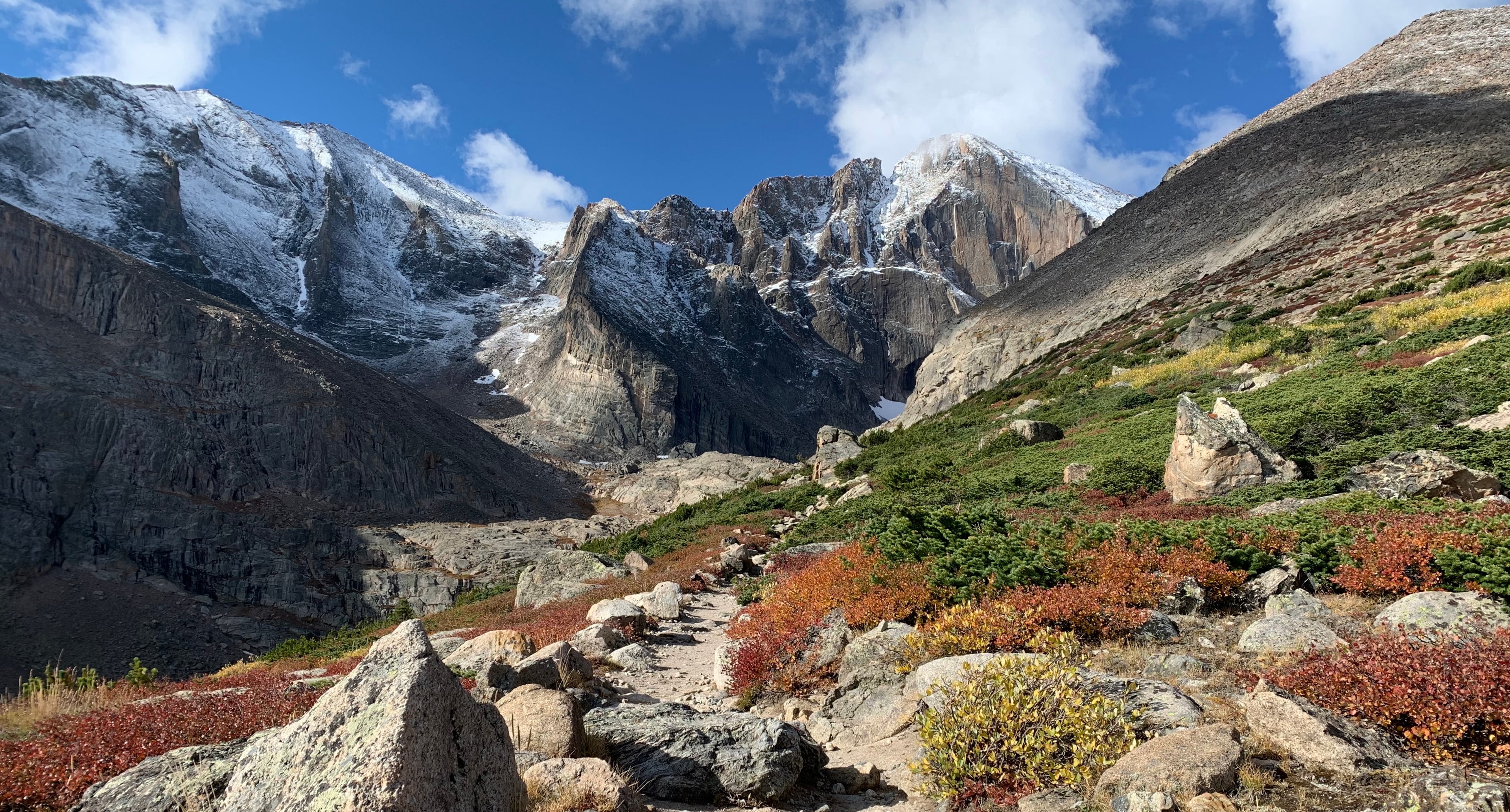 Mountain trail adventure scene