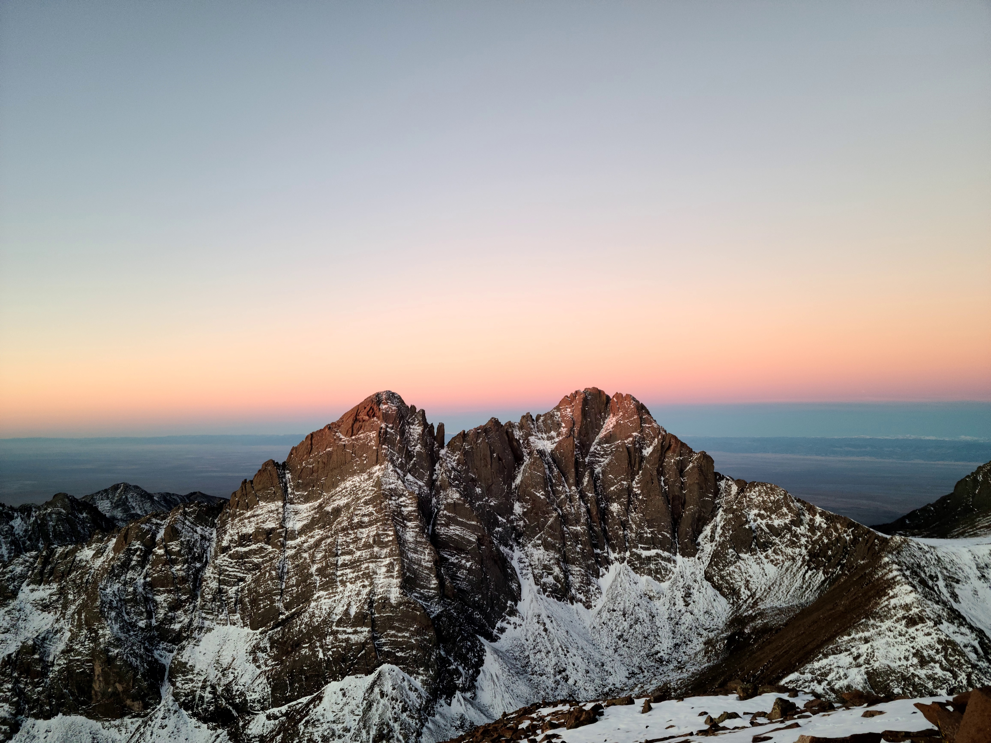Hero Image of the Crestone Peaks at sunrise in Colorado