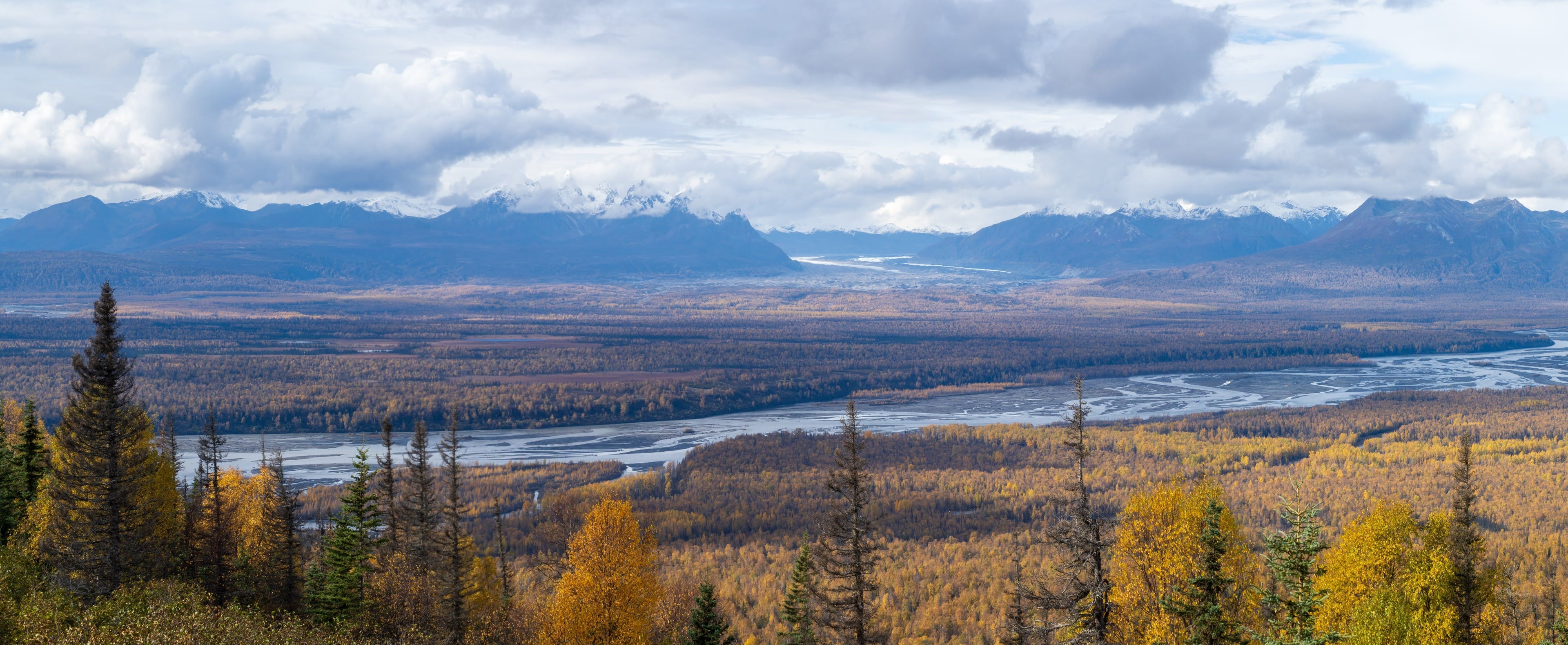 Mountain trail adventure scene